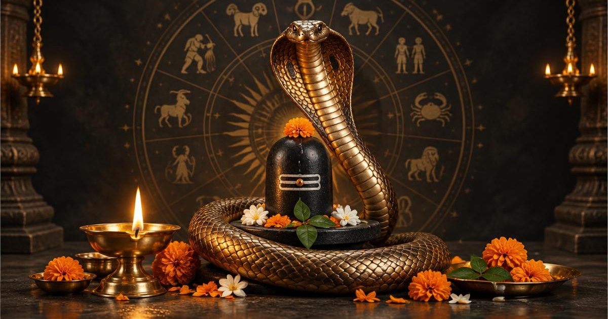Illustrative traditional pooja arrangement